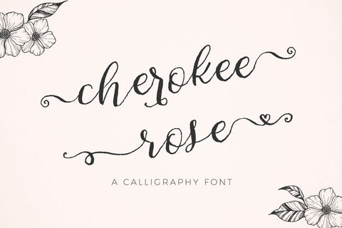 Cherokee Rose Calligraphy Script Font Beck McCormick 