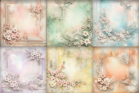 Cherry Blossom Digital Paper Pack Sublimation BijouBay 