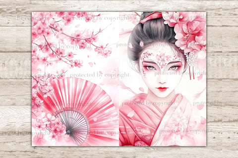 Cherry Blossom Junk Journal Pages | Pink Sakura SVG GlamArtZhanna 