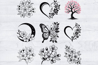 Cherry Blossom Svg Bundle, Cherry Blossom Clipart, Cherry tree Svg SVG Creativeart88 