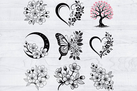 Cherry Blossom Svg Bundle, Cherry Blossom Clipart, Cherry tree Svg SVG Creativeart88 