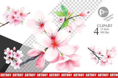 Cherry blossoms Clipart Sublimation artnoy 