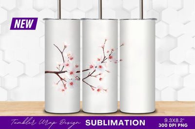 Cherry Blossoms On Branch Against White Background Sublimation Regulrcrative 