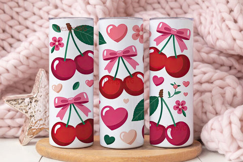 Cherry Love 20oz Tumbler Design Sublimation DesignSVG 