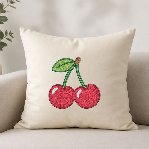 Cherry Machine Embroidery Design – Cute Red Cherries Fruit Embroidery File Embroidery/Applique DESIGNS PatternFeed8 