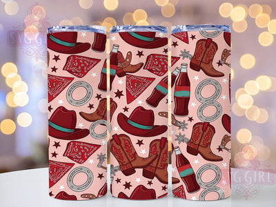 Cherry Western Rodeo Tumbler, Seamless Western Tumbler, Rodeo 20oz Wrap, Sublimation Design, Rustic Gift Idea, Stylish Rodeo Wrap, Country Western Tumbler Sublimation SvggirlplusArt 