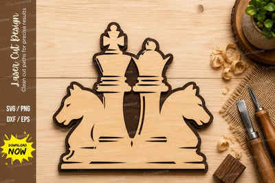 Chess Horse Strategy Laser Cut SVG Design SVG Regulrcrative 