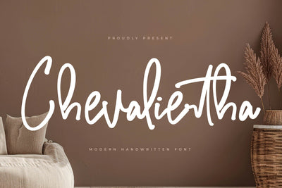 Chevaliertha - Modern Handwritten Font Font Letterena Studios 