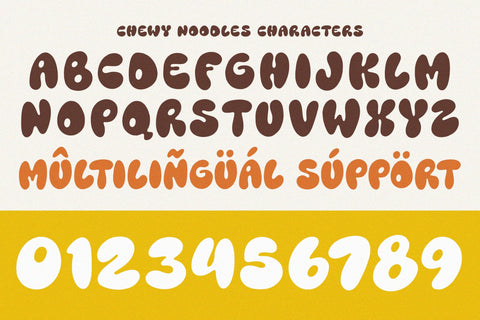Chewy Noodles - Groovy Font Font Timur type 