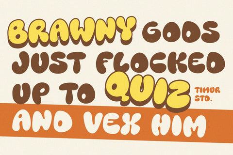 Chewy Noodles - Groovy Font Font Timur type 