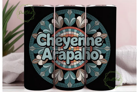 Cheyenne Arapaho 20oz Tumbler Wrap Sublimation PixelChick 