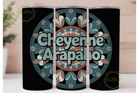 Cheyenne Arapaho 20oz Tumbler Wrap Sublimation PixelChick 