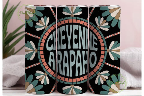 Cheyenne Arapaho 20oz Tumbler Wrap Sublimation PixelChick 
