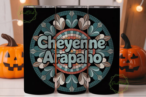 Cheyenne Arapaho 20oz Tumbler Wrap Sublimation PixelChick 