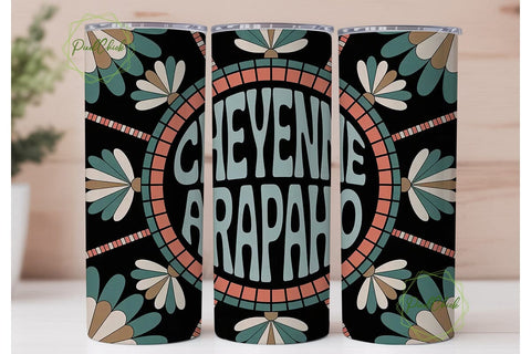 Cheyenne Arapaho 20oz Tumbler Wrap Sublimation PixelChick 