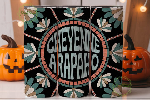 Cheyenne Arapaho 20oz Tumbler Wrap Sublimation PixelChick 