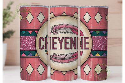 Cheyenne Tribal Tumbler Wrap Sublimation PixelChick 