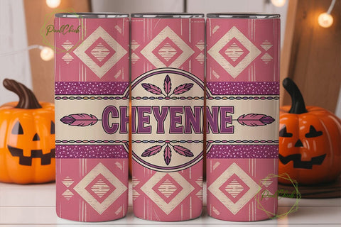 Cheyenne Tribal Tumbler Wrap Sublimation PixelChick 