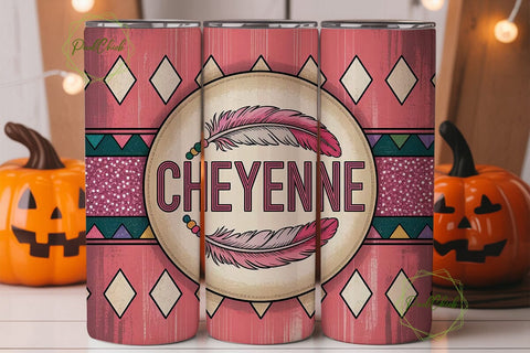 Cheyenne Tribal Tumbler Wrap Sublimation PixelChick 