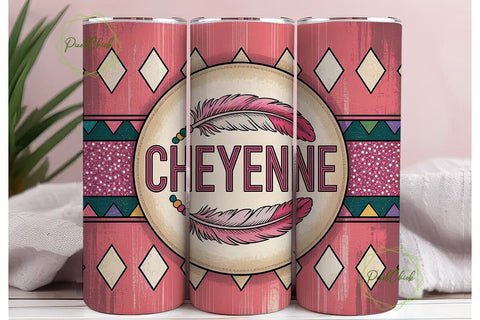 Cheyenne Tribal Tumbler Wrap Sublimation PixelChick 