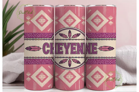 Cheyenne Tribal Tumbler Wrap Sublimation PixelChick 
