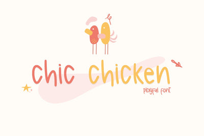 Chic Chicken - Playful Font Font Sakha Design Studio 
