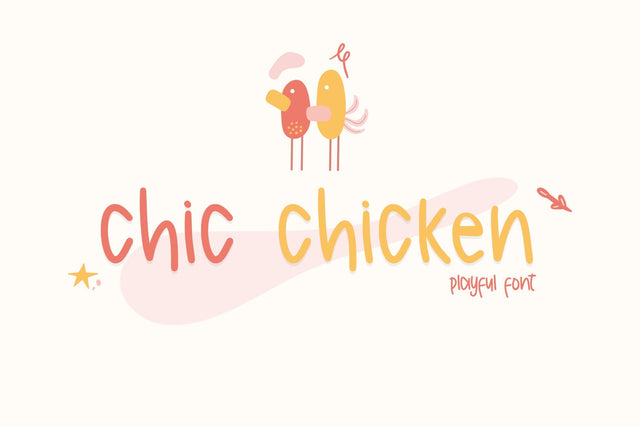 Chic Chicken - Playful Font Font Sakha Design Studio 