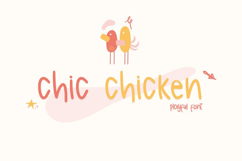Chic Chicken - Playful Font Font Sakha Design Studio 