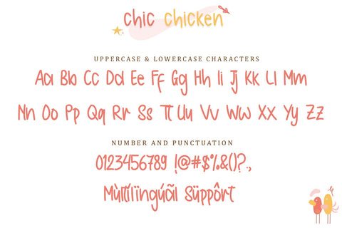 Chic Chicken - Playful Font Font Sakha Design Studio 