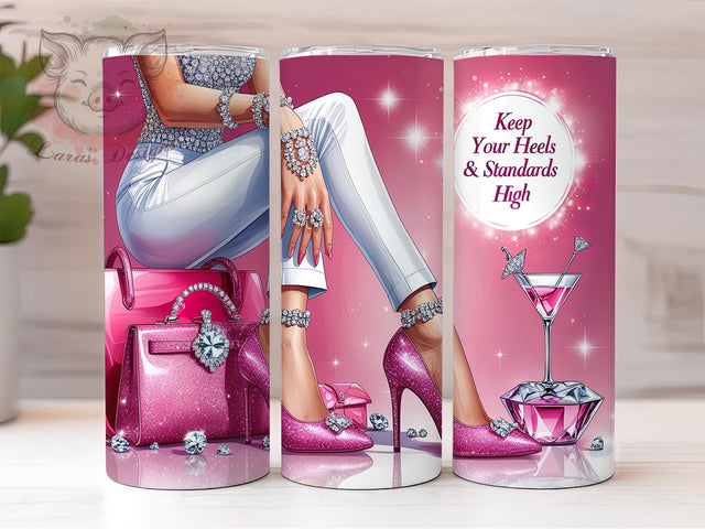 Chic Heels Fashion 20oz Tumbler Wrap, Glamorous Heels Mug, Stylish Quote Cup, Chic High Heels Design, Luxury Aesthetic Wrap, Trendy Fashionista Gift, Sublimation Tumbler Sublimation Lara' s Designs 