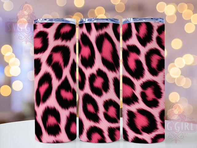 Chic Pink Leopard Safari Tumbler, Girly Leopard Gift, Fashion Pattern Cup, Pink Safari Design, Feminine Animal Print, Chic Leopard Tumbler, Pink Beast Pattern Sublimation SvggirlplusArt 