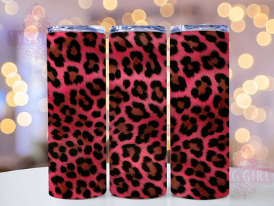 Chic Pink Leopard Safari Tumbler, Girly Leopard Gift, Fashion Pattern Cup, Pink Safari Design, Feminine Animal Print, Chic Leopard Tumbler, Pink Beast Pattern Sublimation SvggirlplusArt 