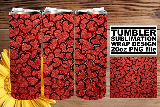Chic Sparkly Red Glitter Sublimation for 20oz Tumblers Sublimation afrosvg 