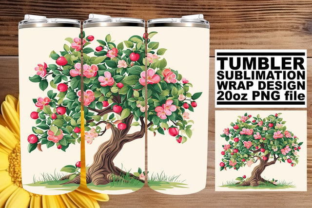Chic Tree Theme Tumbler Wrap - Sublimation 20oz Sublimation afrosvg 