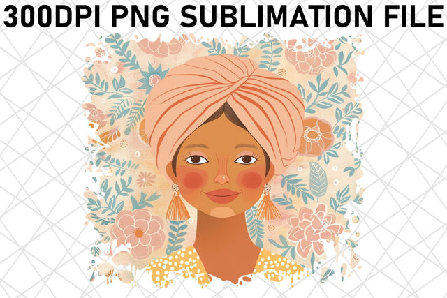 Chic Watercolor Lady PNG Design - Sublimation Sublimation afrosvg 