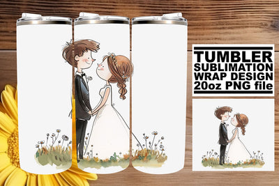 Chic Watercolor Wedding Tumbler: Beloved Memories 20oz Sublimation afrosvg 