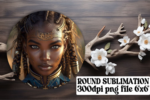 Chic Women Portrait Sublimation Designs Sublimation afrosvg 