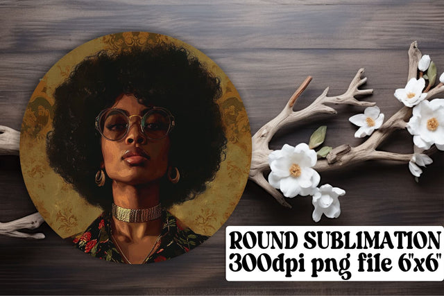 Chic Women Portrait Sublimation Designs Sublimation afrosvg 