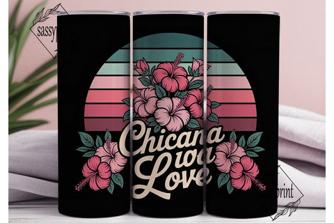 Chicana Love 20oz Tumbler Wrap Sublimation sassyprint 