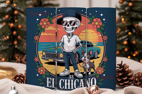Chicano Lowrider Tumbler Wrap Sublimation DesignSVG 