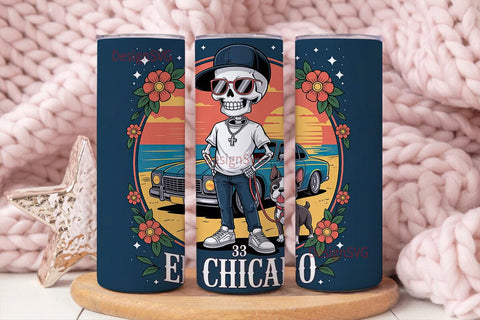 Chicano Lowrider Tumbler Wrap Sublimation DesignSVG 