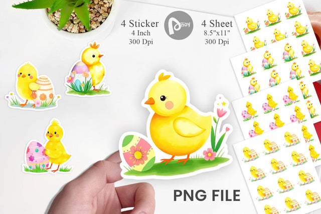 Chick and Egg Sticker Sublimation artnoy 