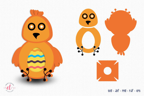Chick Easter Egg Holder SVG Design SVG CraftLabSVG 