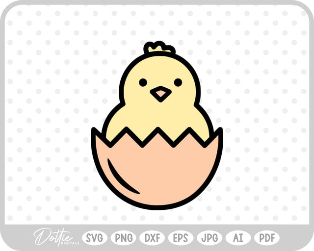 Chick in Egg SVG DottieDigitals 