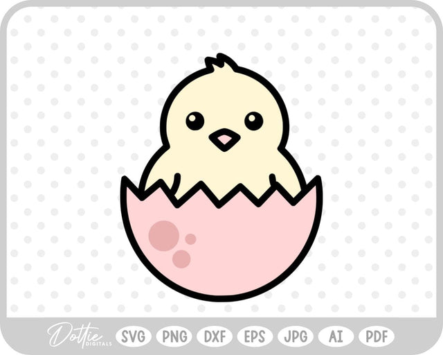 Chick in Egg SVG DottieDigitals 