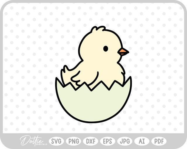 Chick in Egg SVG DottieDigitals 