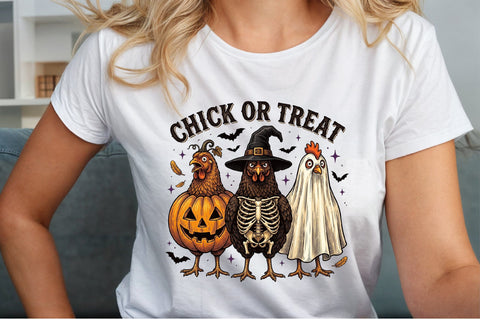 Chick or Treat Png-Funny Spooky Chicken Sublimation designartist 