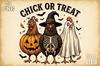 Chick or Treat Png-Funny Spooky Chicken Sublimation designartist 