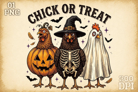 Chick or Treat Png-Funny Spooky Chicken Sublimation designartist 