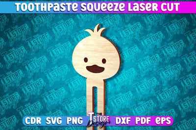 Chick Toothpaste Squeezer Laser Cut | Laser Cut SVG Design SVG The T Store Design 